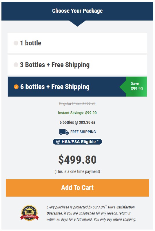 GLP-1 Plus 6 Bottle Price